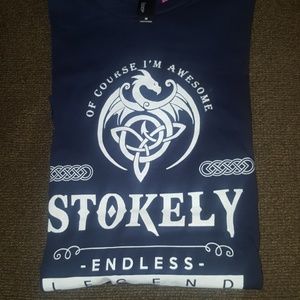Brand new STOKELY navy t shirt size med.